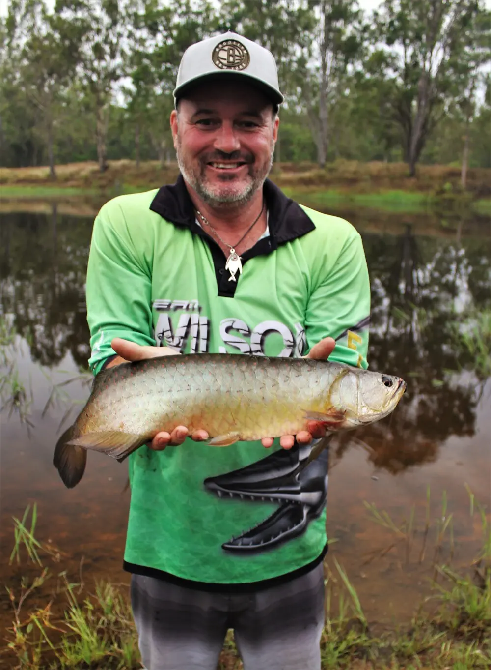 Pete with a beautiful toga float fished up on steak.