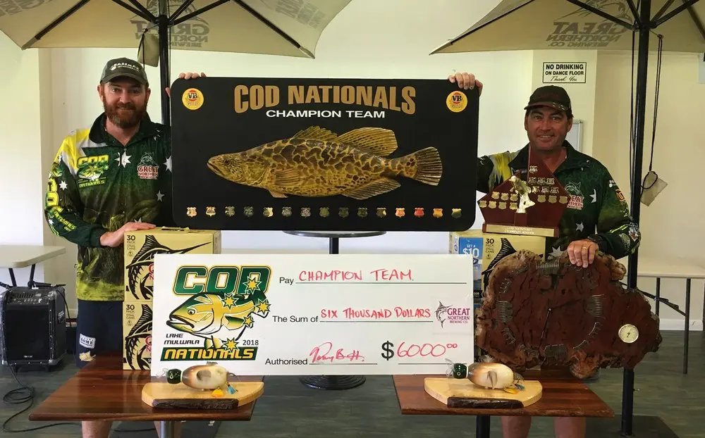 Team Wilson, Ian 'Painter' Rogers and Matt 'Spider' Rogers, took out the 2018 Lake Mulwala Cod Nationals.