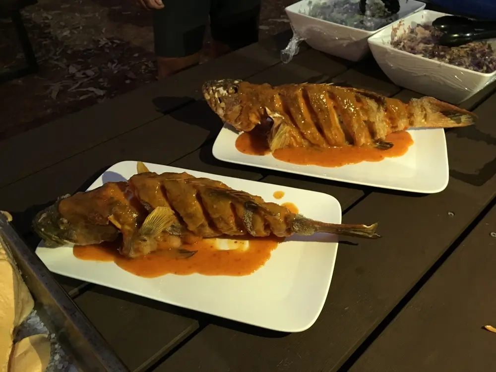 Whole Deep-Fired Coral Trout