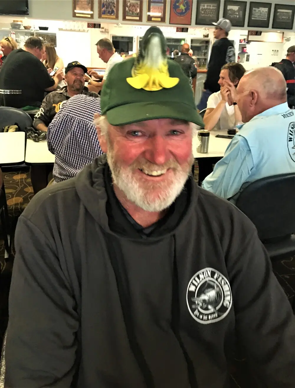 It's an honour and a privilege to wear the Big Fish of the Day cap - Mike Haley doing a great job.