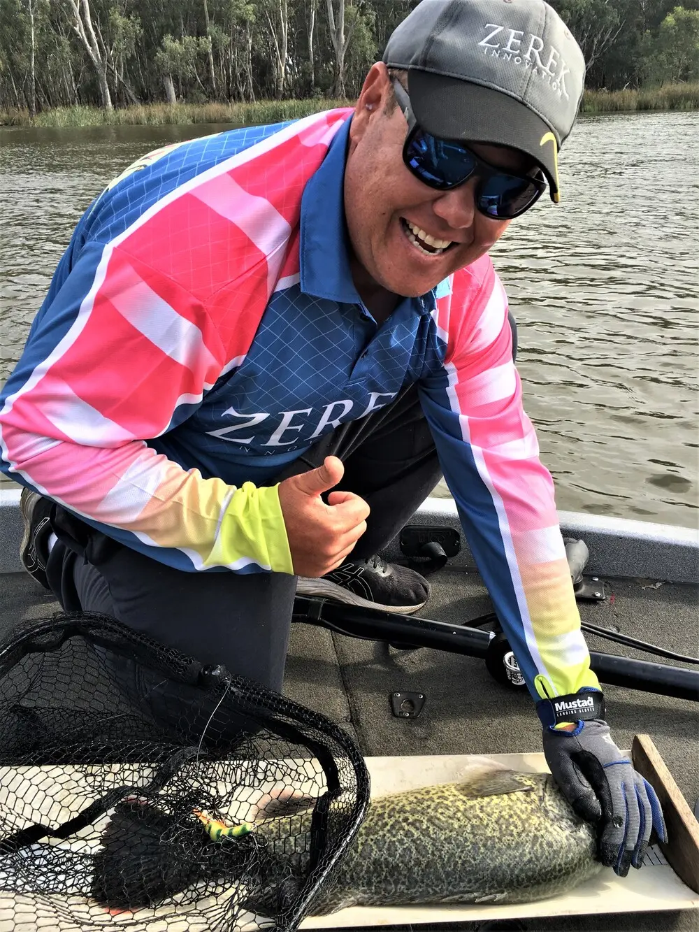 Shane Banks with a good scorer on the sponsor of the day lure - Hardbody Day, Day 2.