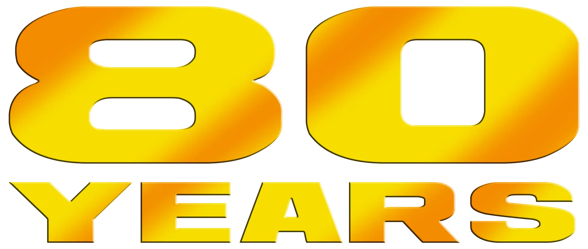 80 years logo white 5